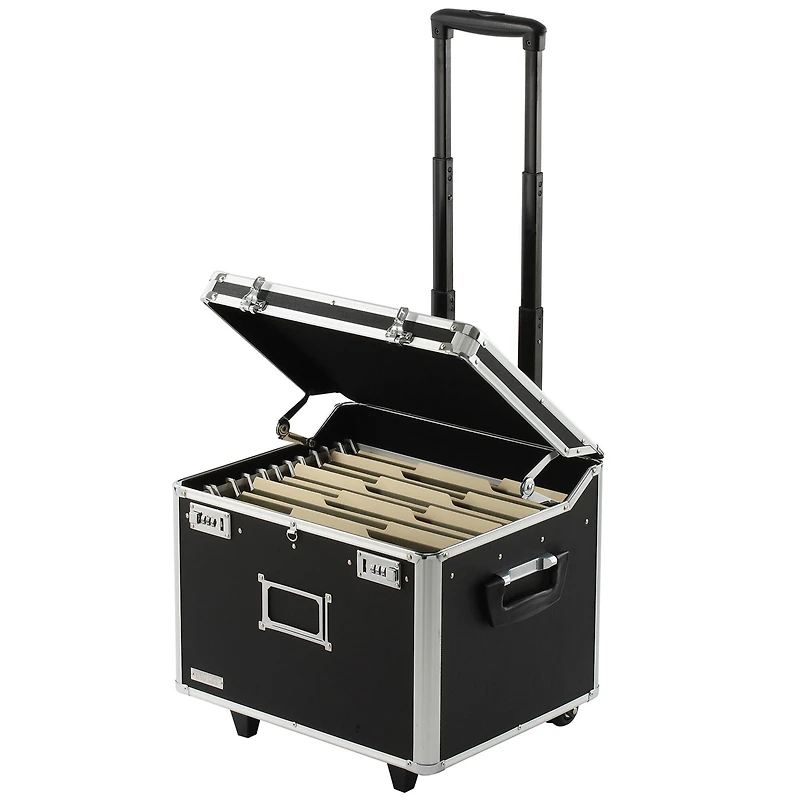 Vaultz Black Locking Mobile File Chest