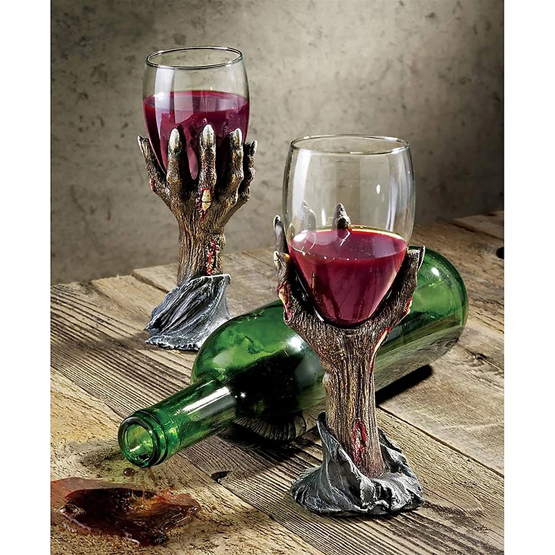 Design Toscano Toast of the Zombie Sculptural Goblet Set