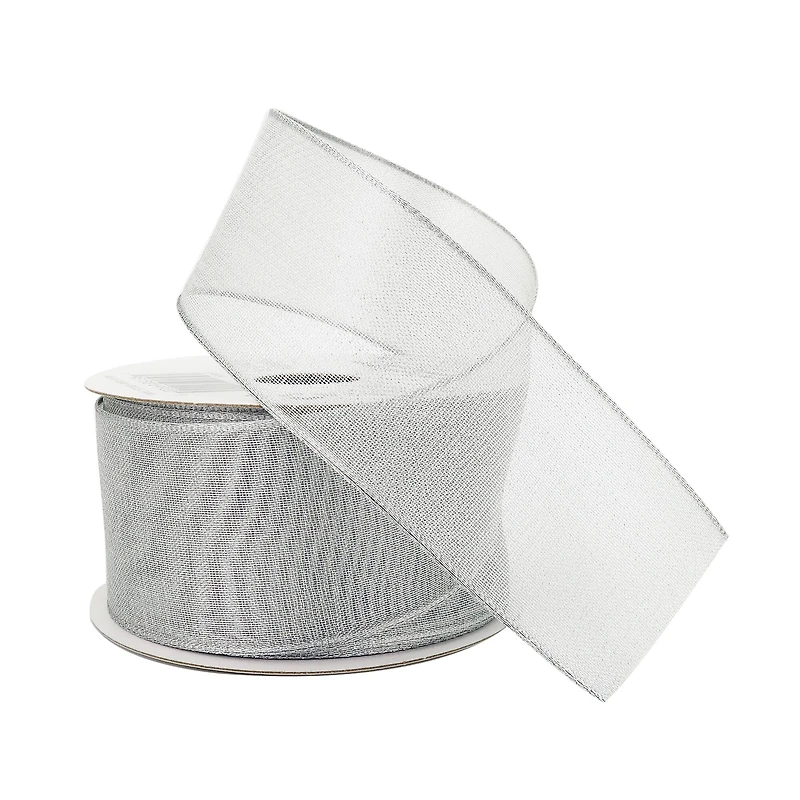 1.5" x 3yd. Metallic Sheer Wired Ribbon by Celebrate It™