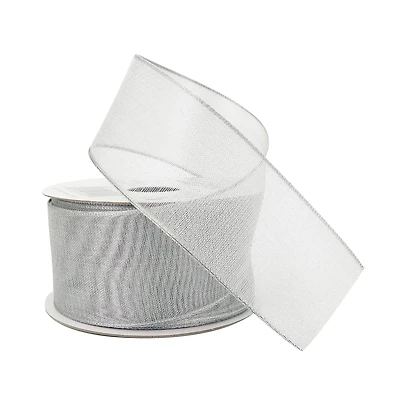 1.5" x 3yd. Metallic Sheer Wired Ribbon by Celebrate It™