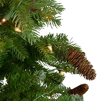 6.5ft. Pre-Lit Real Touch™️ Mixed Winter Berry Pine Artificial Christmas Tree, Clear Lights