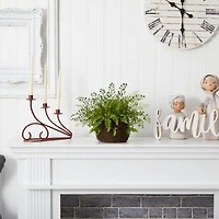 13" Fern and Twig Moss Basket