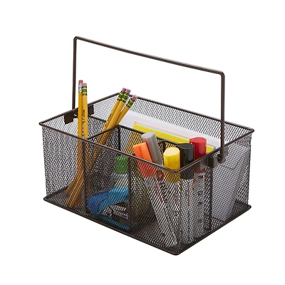 Mind Reader Metal Mesh Storage Basket with Handle
