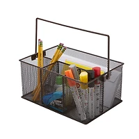 Mind Reader Metal Mesh Storage Basket with Handle