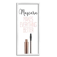 Stupell Industries Mascara Fashion Designer Modern Pink Word Framed Wall Art