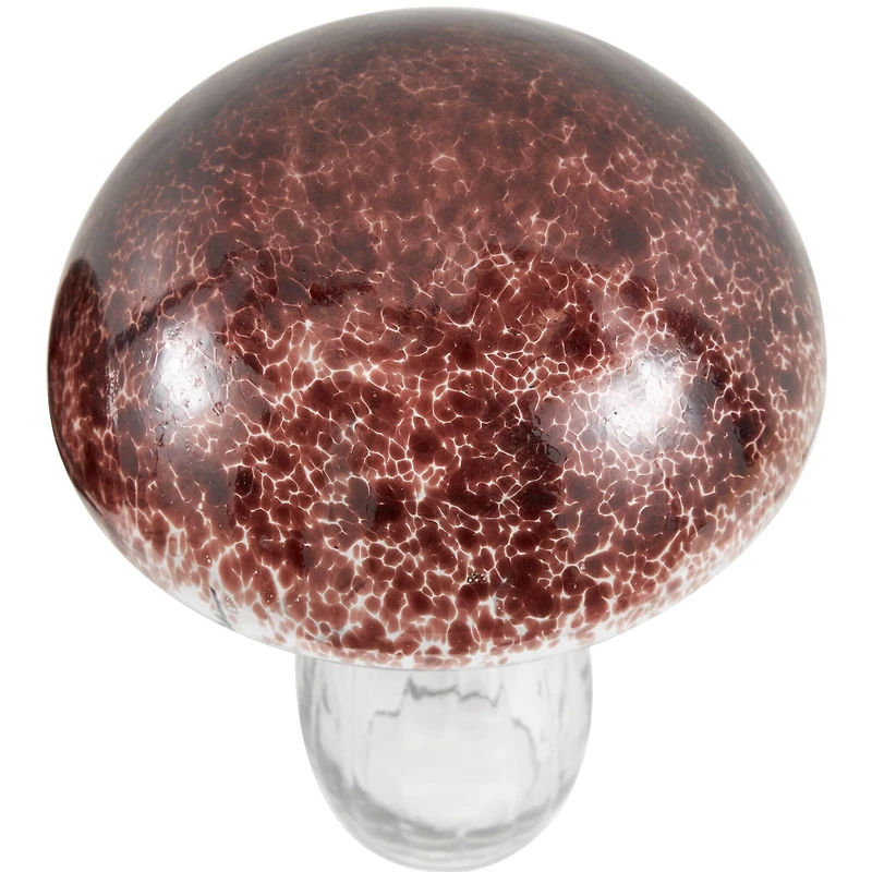 Textured Glass Mushroom Sculpture Set