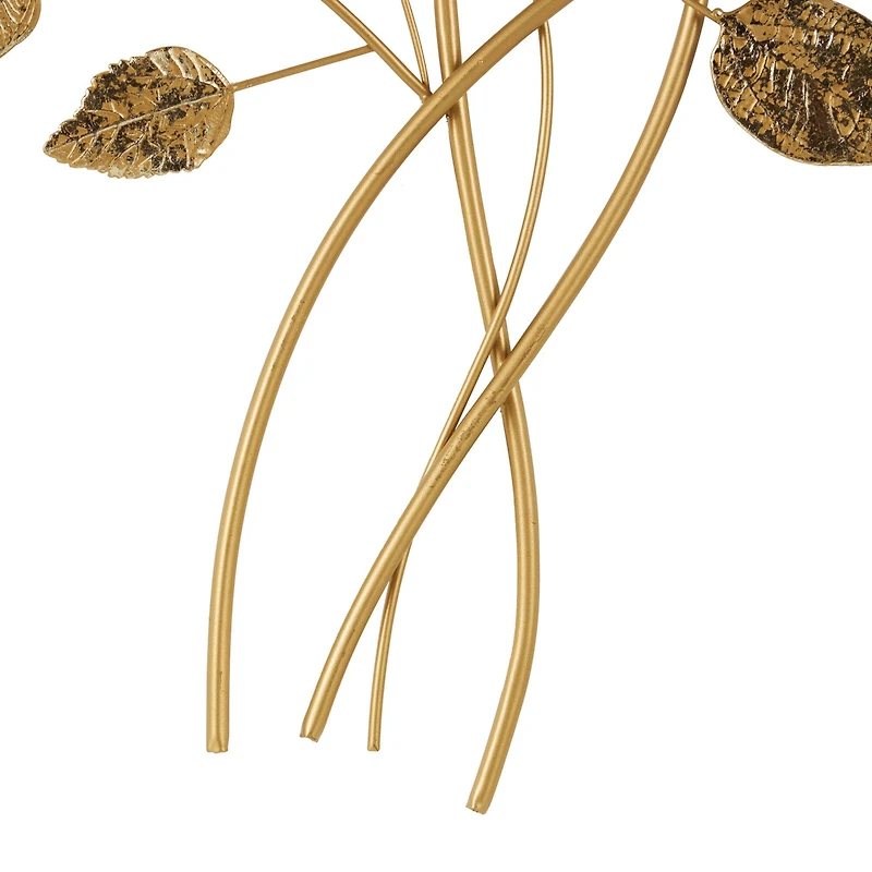 33" Gold Metal Leaf Metallic Wall Décor