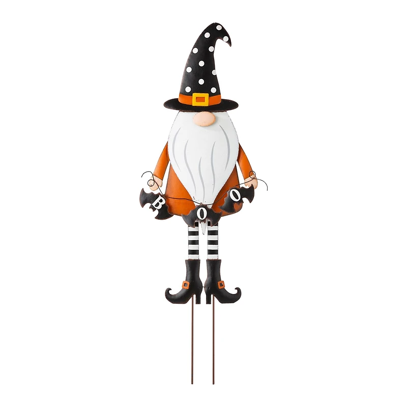 Glitzhome® 36" Metal Halloween Gnome Yard Stake