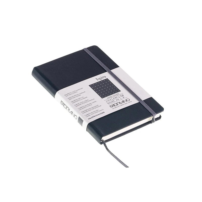 Fabriano® Ispira Black Hard-Cover Dotted Notebook