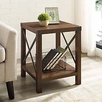 Walker Edison 22" Rustic Wood Side Table