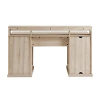 Walker Edison 58" Birch 3 Drawer Computer Desk with Hutch