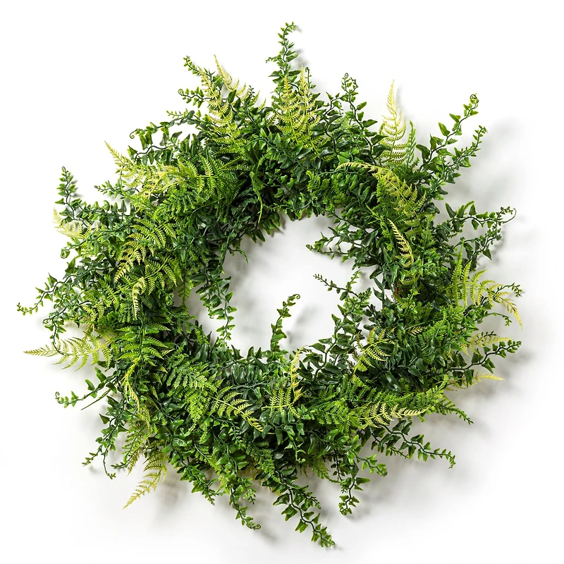12 Pack: 20" Mixed Greenery & Leaves Wreath by Ashland®
