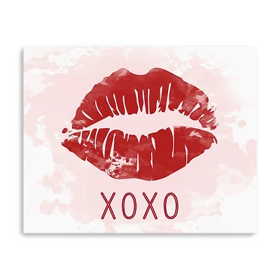 XOXO Lips Canvas Giclee
