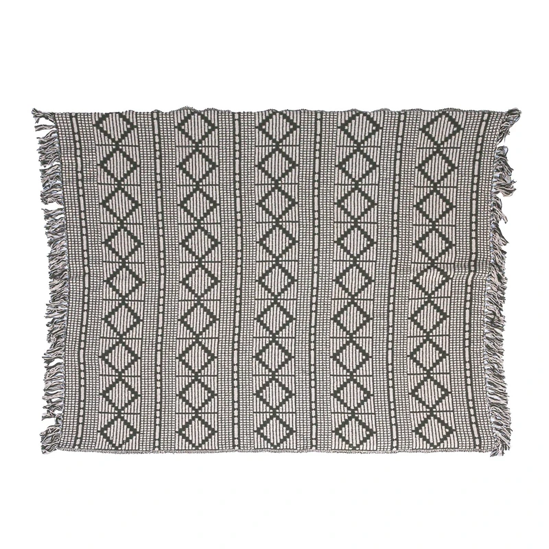 Hello Honey® & Beige Diamond Soft Recycled Cotton Blend Throw