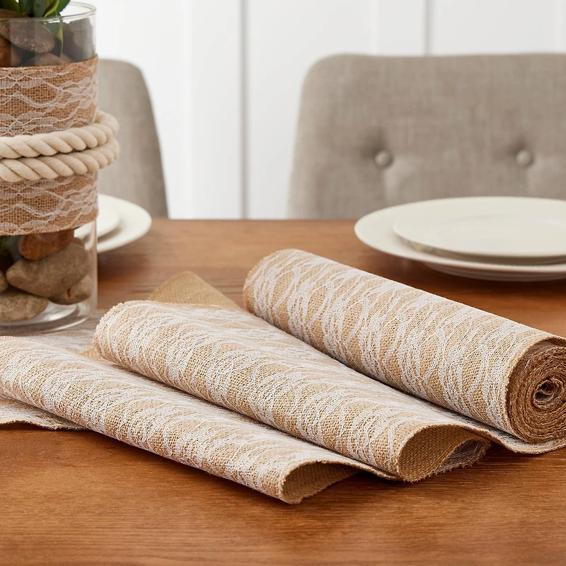 12 Pack: Burlap with Lace Wrap by Ashland®