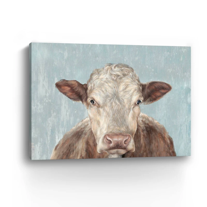 Lumaprints Brown Swiss Cow Canvas Wall Art