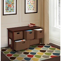 Badger Basket Cherry Five Fabric Basket Storage Unit