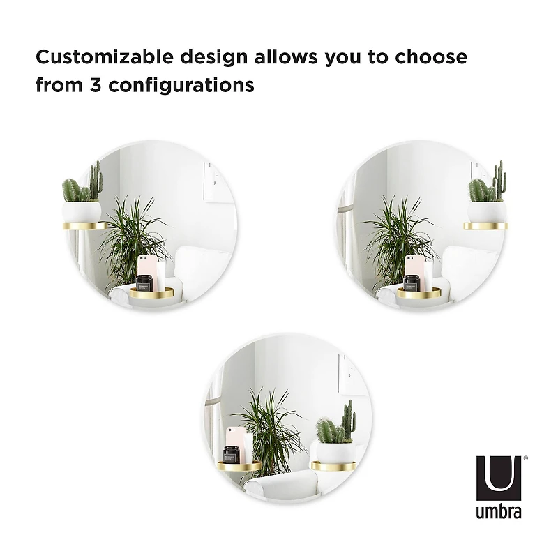 Umbra 24" Perch Round Wall Mirror