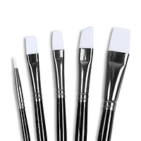 Angelus® White Synthetic Acrylic 5 Piece Brush Set