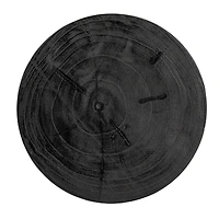 Hello Honey® 15.8" Round Paulownia Wood Carved Stool