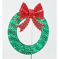 3ft. Random Twinkle LED Diamond Beads Wreath Sculpture