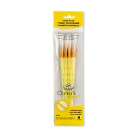 Royal & Langnickel® Crafter's Choice™ Sable Hair Yellow 4 Piece Value Brush Set