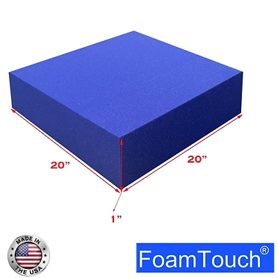 FoamTouch® 1" x 20" x 20" High Density Upholstery Foam