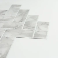 InHome Herringbone Carrara Peel & Stick Backsplash Tiles