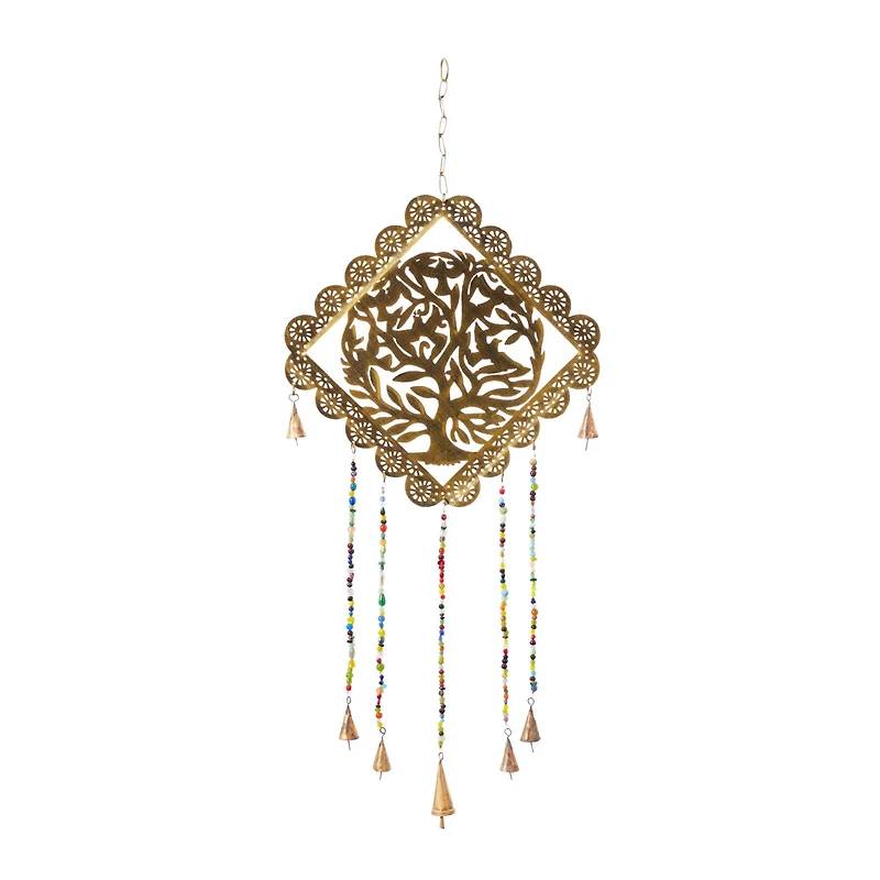 29" Gold Metal Tree Eclectic Windchime