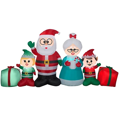 4.5ft. Airblown® Inflatable Christmas Claus Family Collection Scene