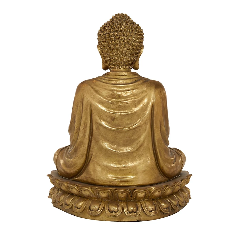 16" Gold Buddha Glam Sculpture