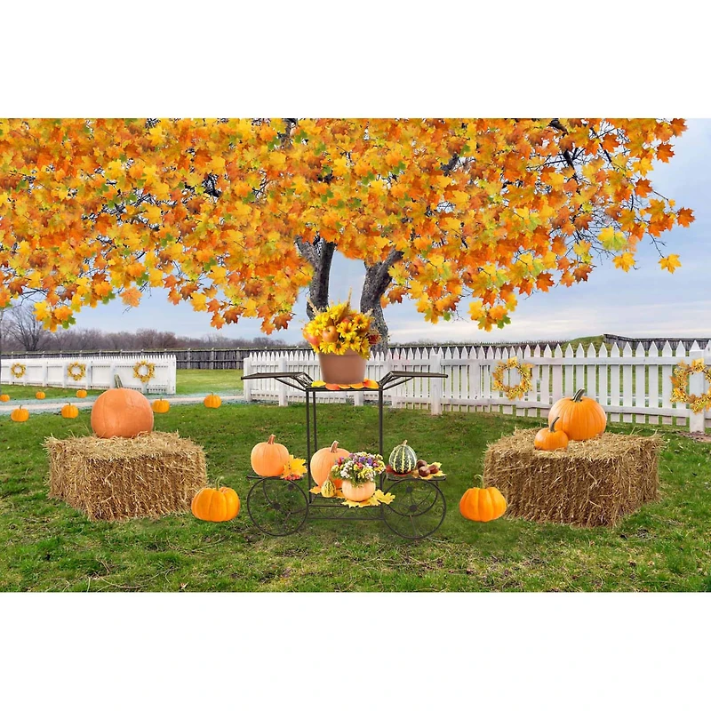 Sorbus 25.5" Bronze Cart Stand Pot Plant Holder