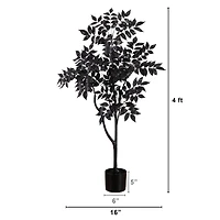 4ft. Artificial Halloween Black Sumac Tree