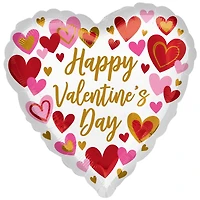 28" Happy Valentine's Day Playful Hearts Foil Foil Balloon