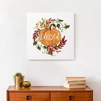 Blessed Pumpkin Vine Canvas Wall Art