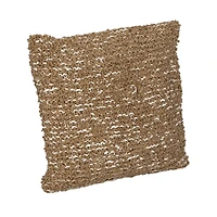 Hello Honey® 20" Tan Woven Cotton Blend Bouclé Pillow