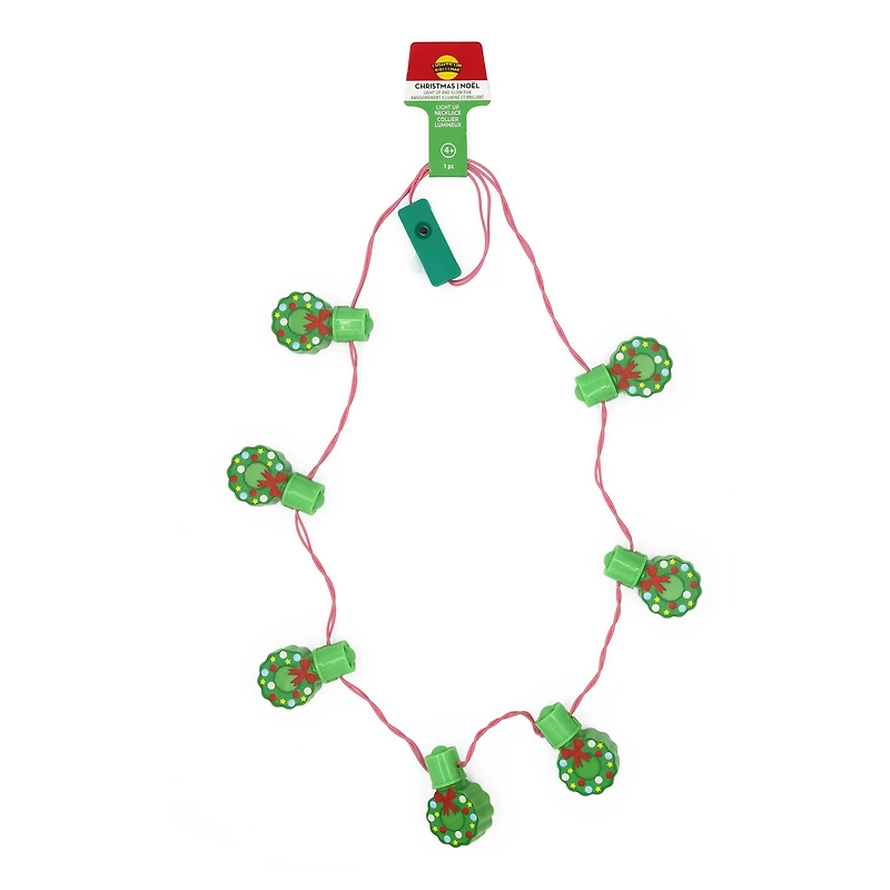 Christmas Wreath Light-Up Necklace by Creatology™