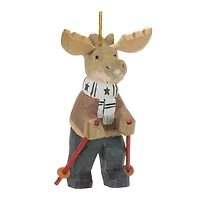6ct. Moose on Skis Ornament
