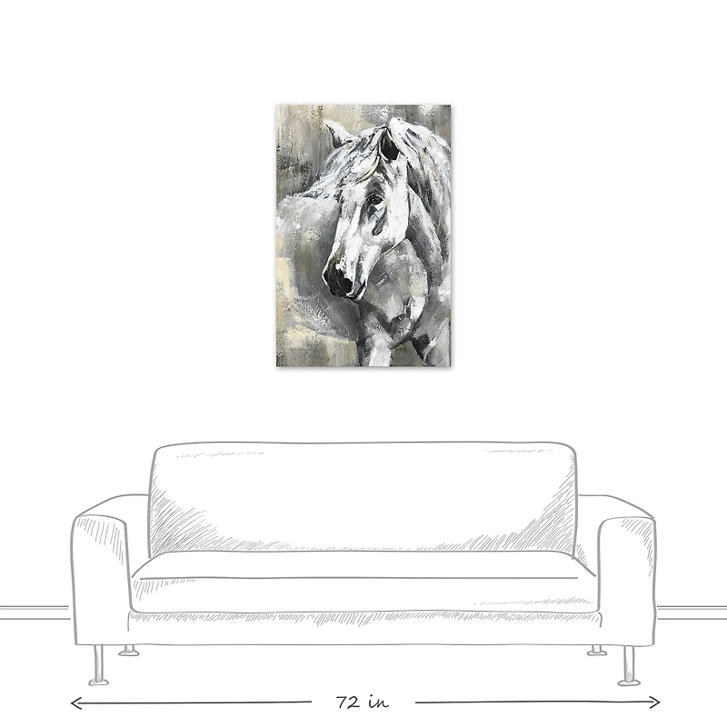 Homey Horse 24" x 36" Canvas Wall Art
