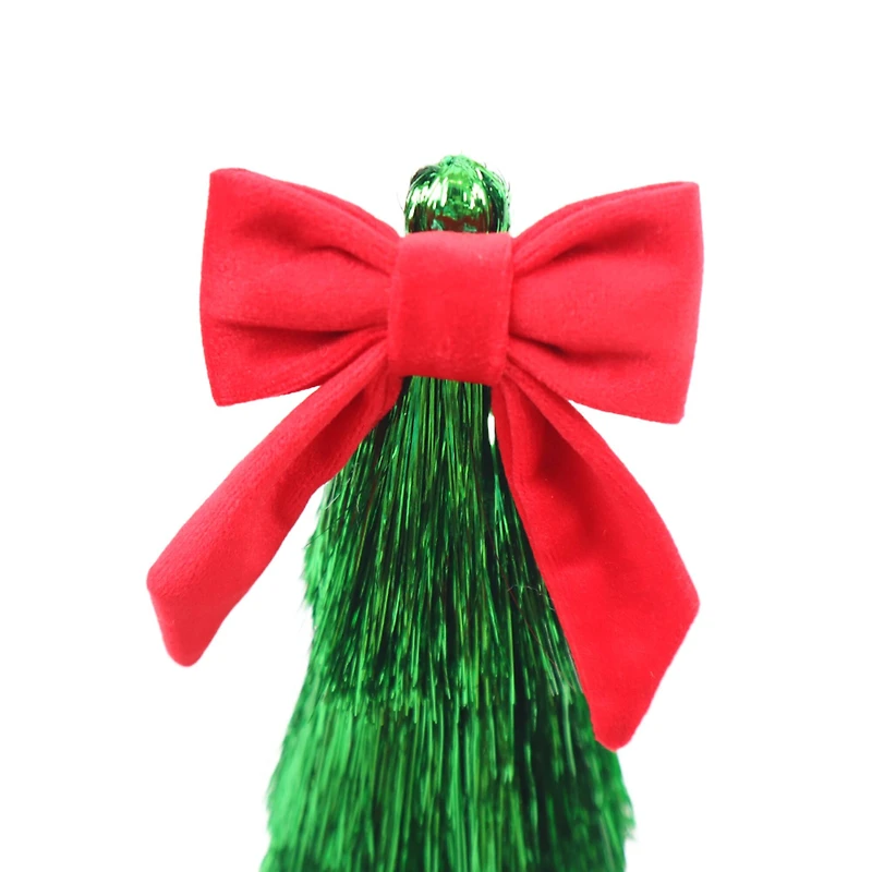 Tinsel Tree with Bow Tabletop Décor by Ashland