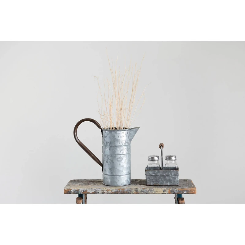 Hello Honey® Glass Salt & Pepper Shaker Set with Metal Caddy