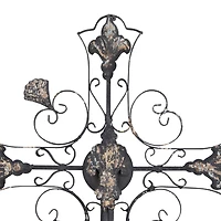 Black Iron French Country Wall Decor, 24" x 16" x 6"