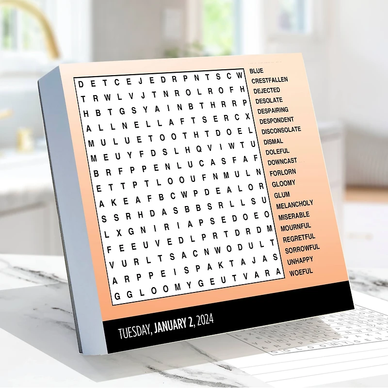 TF Publishing 2024 Word Search Puzzles Daily Desktop Calendar