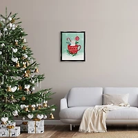 Stupell Industries Merry Christmas Warm Cocoa Framed Floater Canvas Wall Art