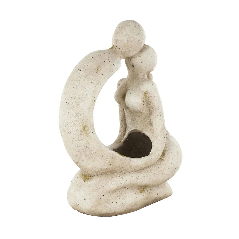 20" Cream Kissing Figures Planter