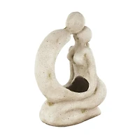 20" Cream Kissing Figures Planter