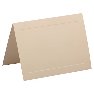 JAM Paper A7 Strathmore Ivory Wove Panel Fold Over Cards