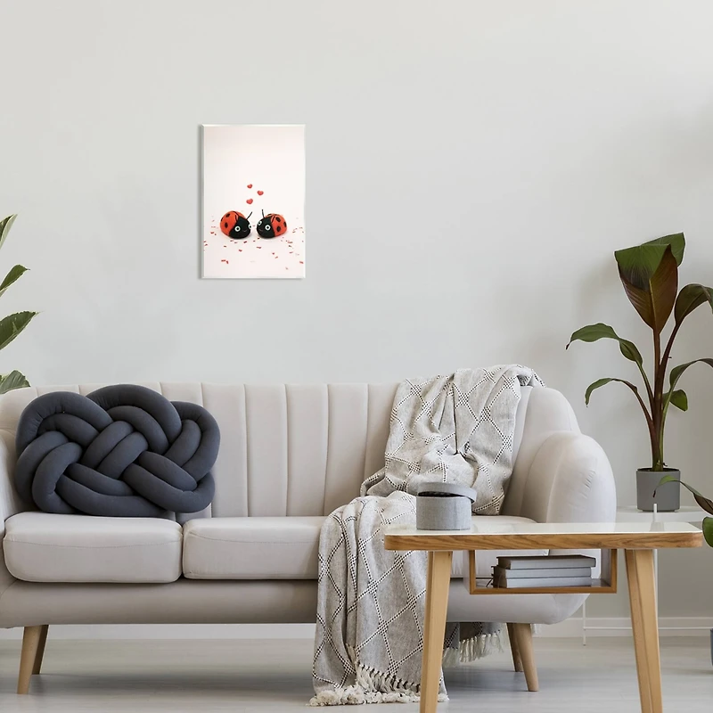 Stupell Industries Ladybugs Valentine's Hearts Wall Plaque Art
