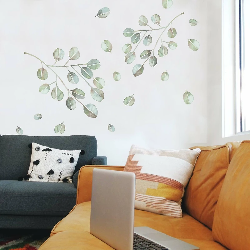 RoomMates Catcoq Eucalyptus Peel & Stick Giant Wall Decals