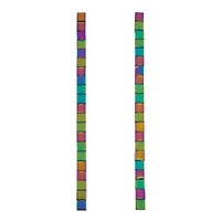 Rainbow Reconstituted Hematite Cube Beads by Bead Landing